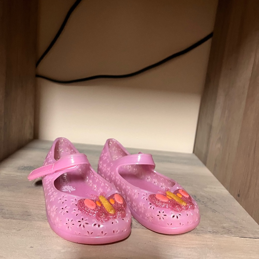 Pink Butterfly Jelly Sandals